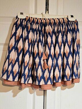 NWT Girls Soft Gallery Ikat-Inspired Print Skirt
